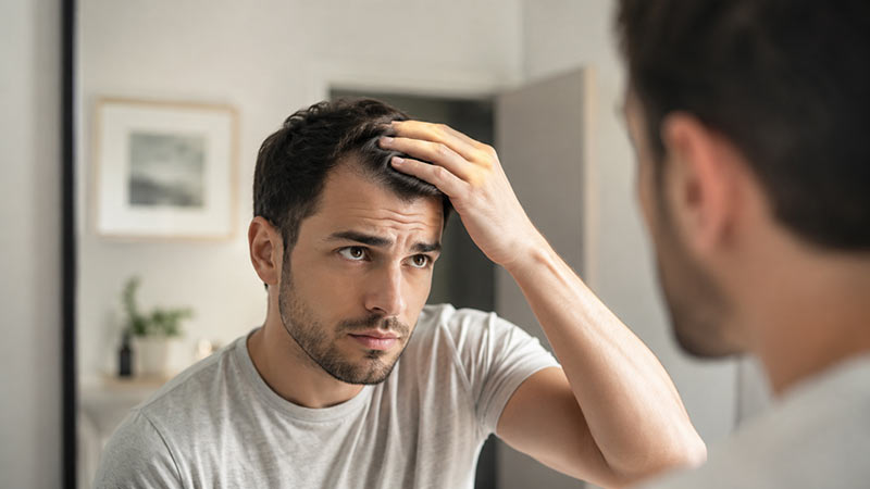 Alopecia androgenética en hombres jóvenes